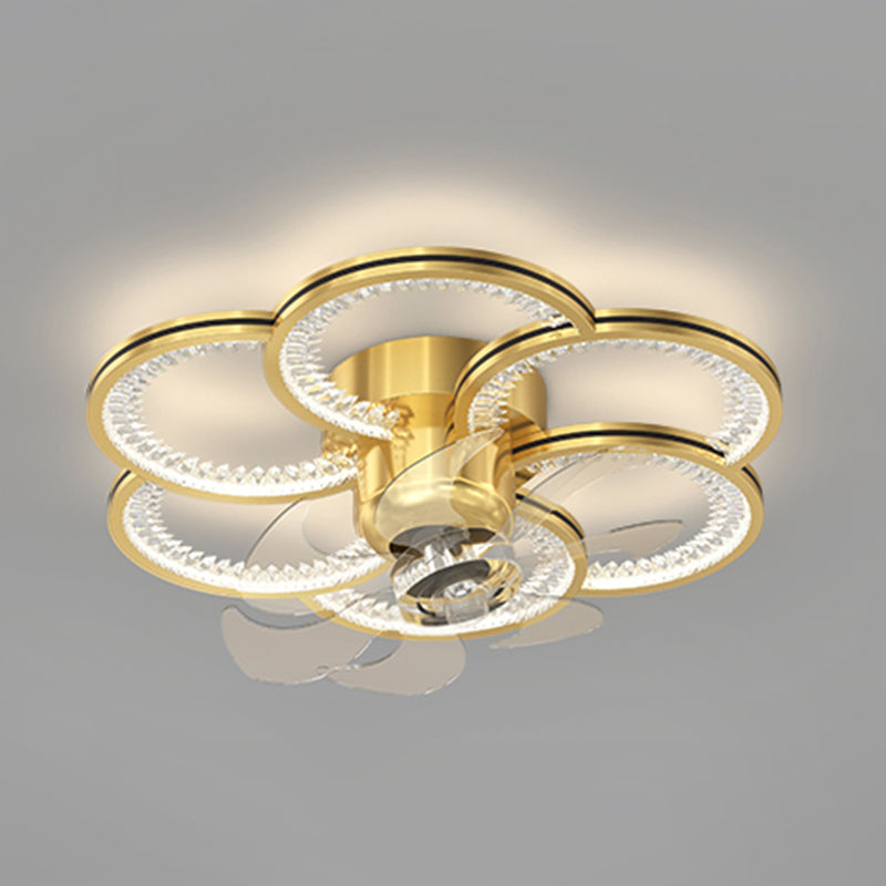 Modern Style Ceiling Fan Lamp Metal Ceiling Fan Lighting for Bedroom