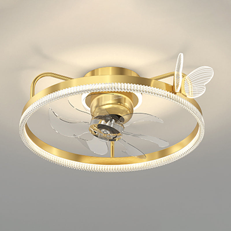 Modern Style Ceiling Fan Lamp Metal Ceiling Fan Lighting for Bedroom