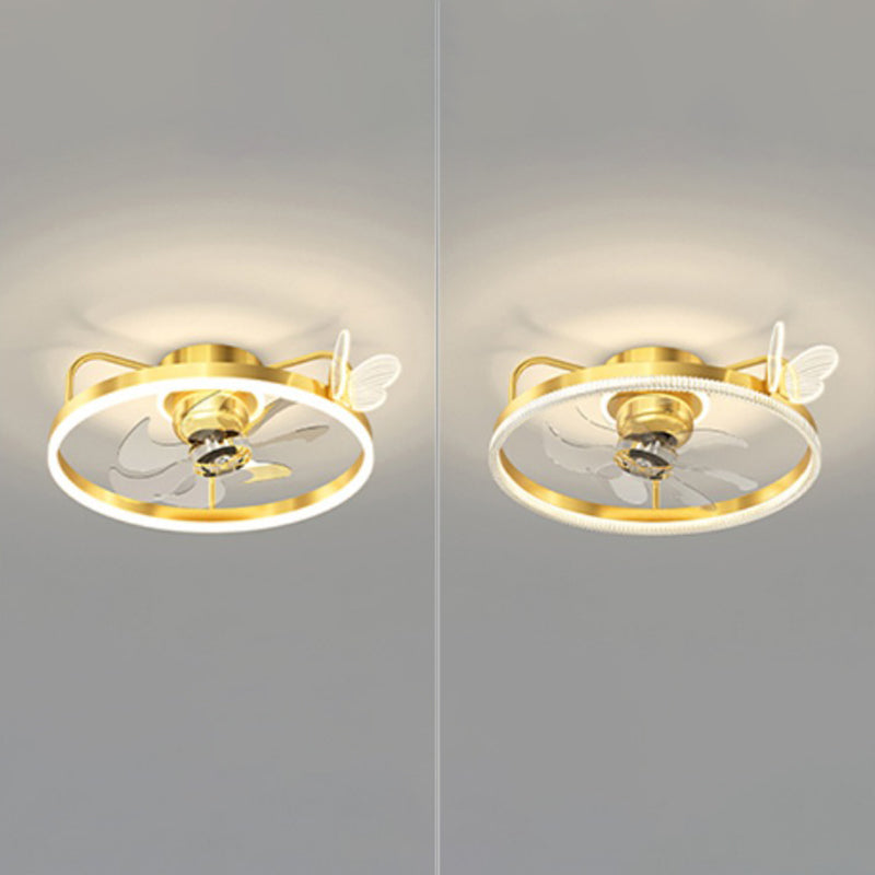Modern Style Ceiling Fan Lamp Metal Ceiling Fan Lighting for Bedroom