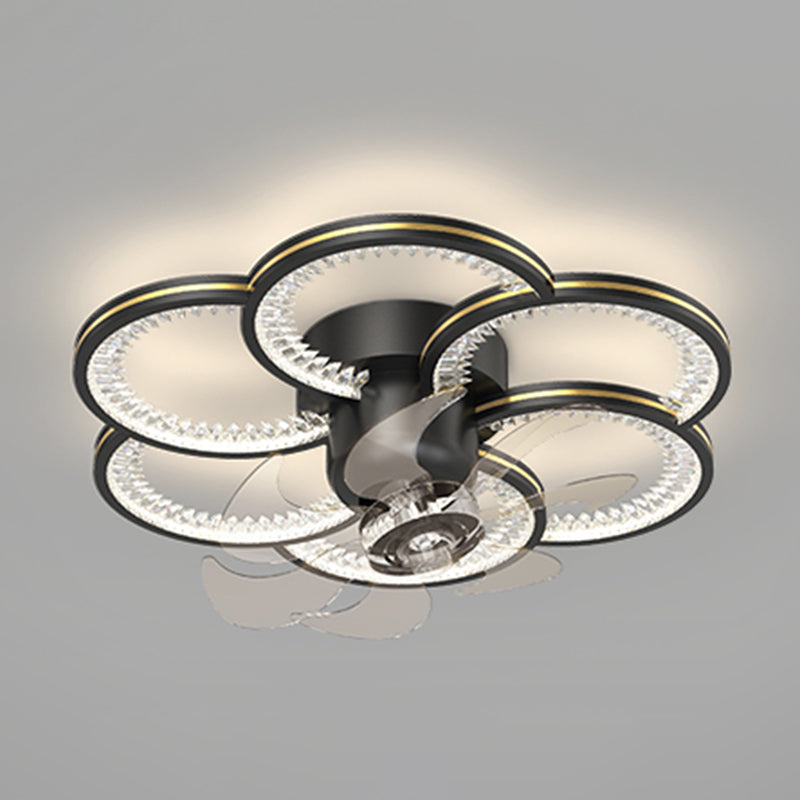 Modern Style Ceiling Fan Lamp Metal Ceiling Fan Lighting for Bedroom