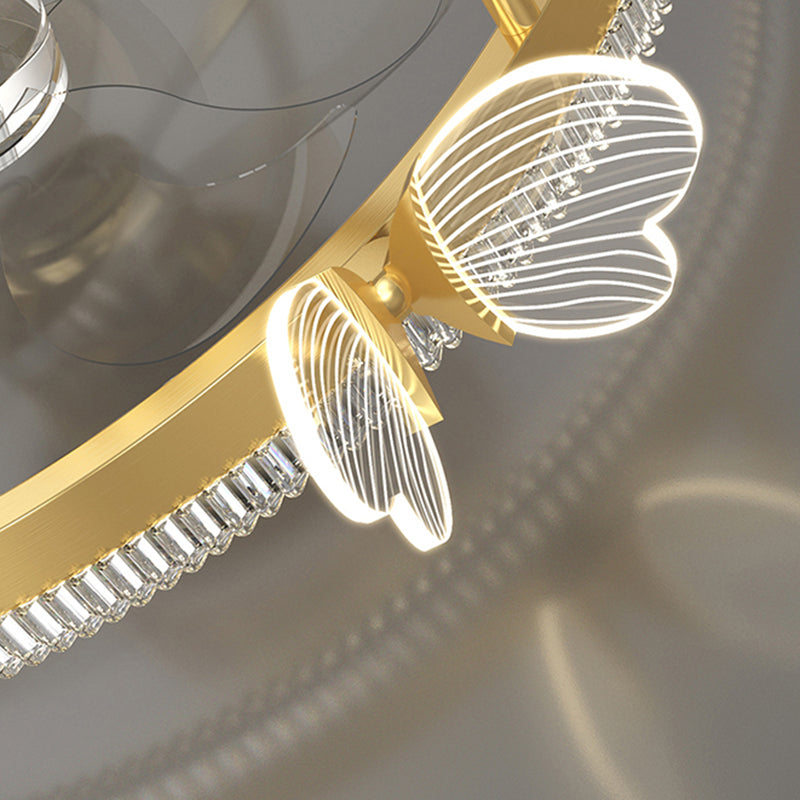 Modern Style Ceiling Fan Lamp Metal Ceiling Fan Lighting for Bedroom