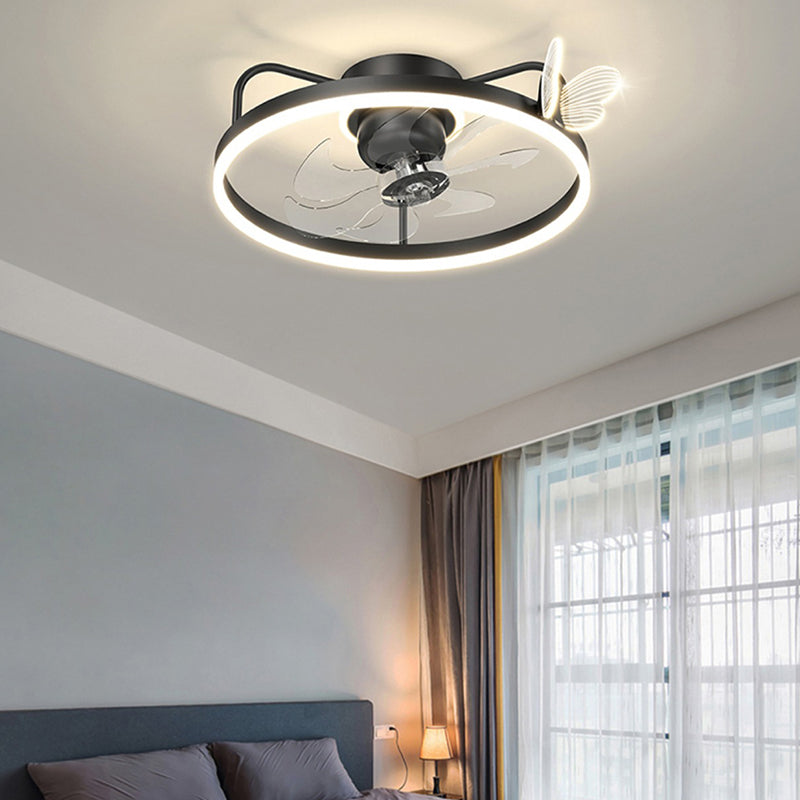 Modern Style Ceiling Fan Lamp Metal Ceiling Fan Lighting for Bedroom