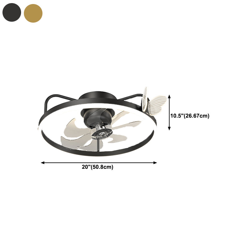 Modern Style Ceiling Fan Lamp Metal Ceiling Fan Lighting for Bedroom
