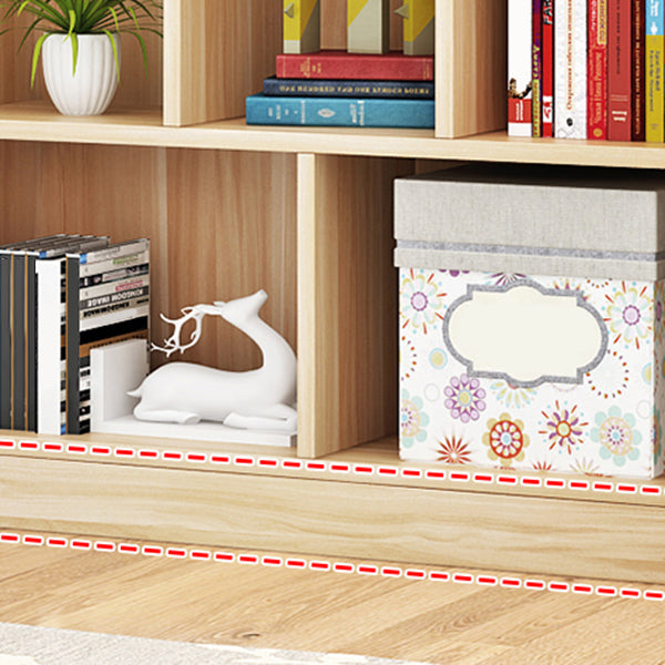 Closed Back Modern Style Bookcase Wood Bookshelf for Home Office