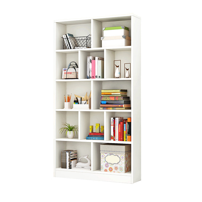 Closed Back Modern Style Bookcase Wood Bookshelf for Home Office