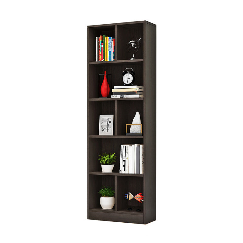 Closed Back Modern Style Bookcase Wood Bookshelf for Home Office