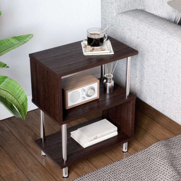 Open Back Modern Style Bookshelf Wood Bookshelf for Home Office