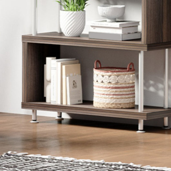 Open Back Modern Style Bookshelf Wood Bookshelf for Home Office