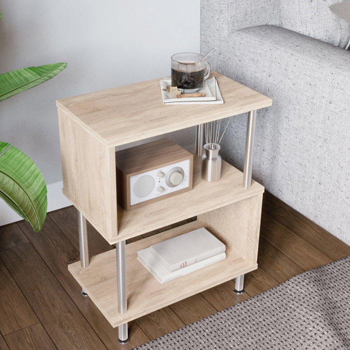 Open Back Modern Style Bookshelf Wood Bookshelf for Home Office