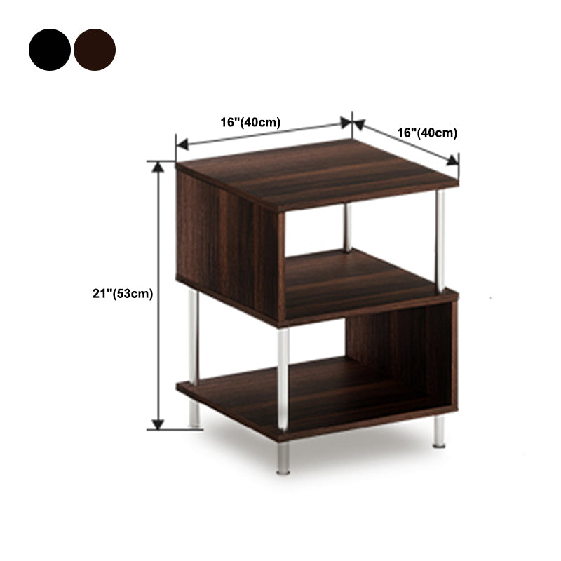 Open Back Modern Style Bookshelf Wood Bookshelf for Home Office