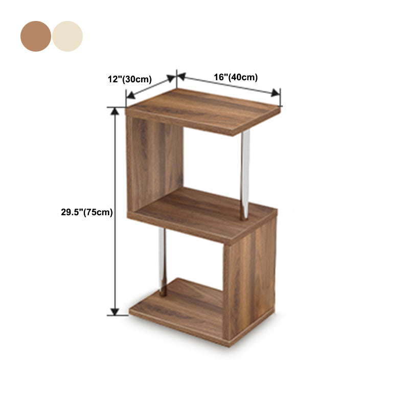 Open Back Modern Style Bookshelf Wood Bookshelf for Home Office