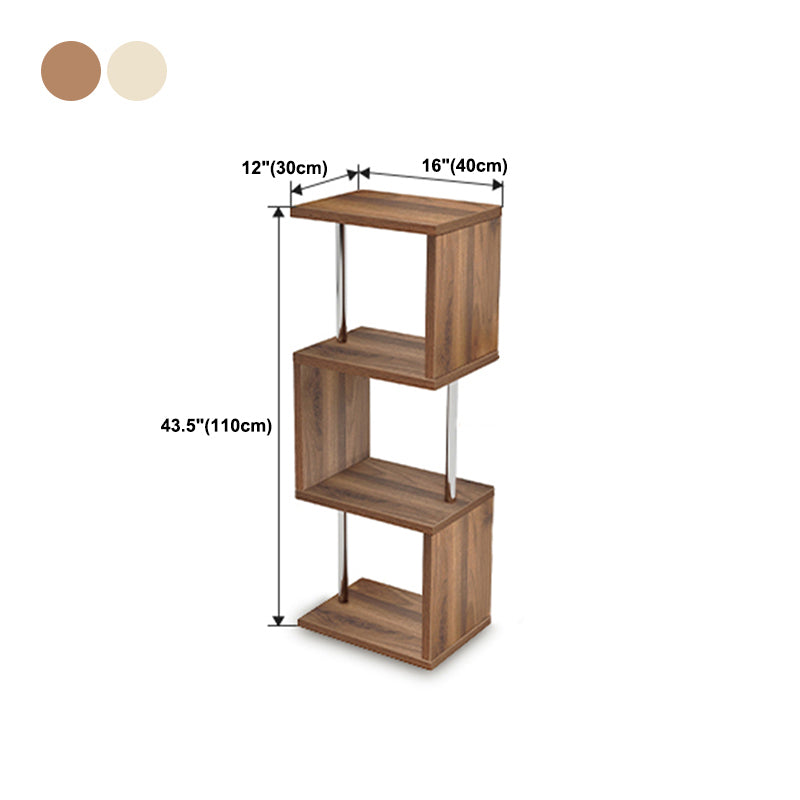 Open Back Modern Style Bookshelf Wood Bookshelf for Home Office