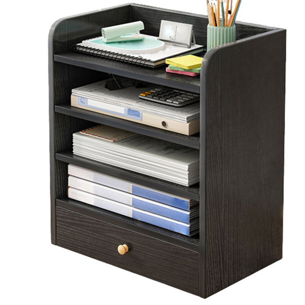 Contemporary Bookcase Closed Back Shelf Bookcase for Study Room