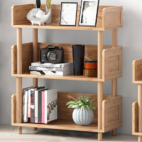 Scandinavian Style Bookshelf Open Back Engineer Wood Bookcase for Office