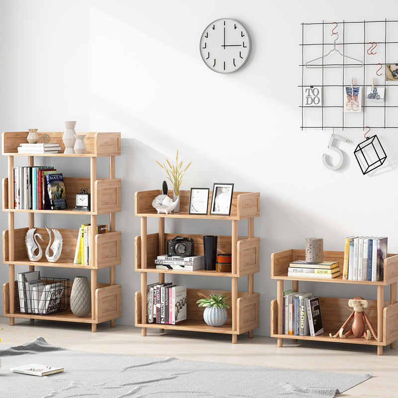 Scandinavian Style Bookshelf Open Back Engineer Wood Bookcase for Office