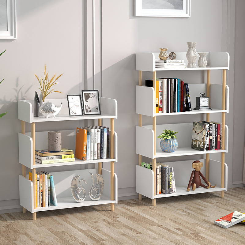 Scandinavian Style Bookshelf Open Back Engineer Wood Bookcase for Office