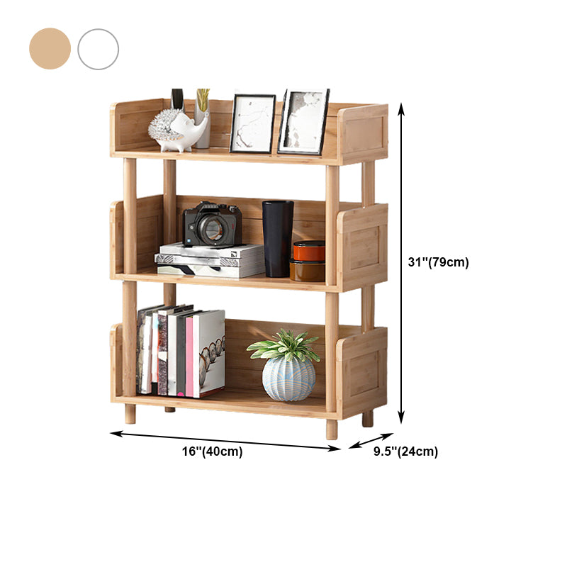 Scandinavian Style Bookshelf Open Back Engineer Wood Bookcase for Office