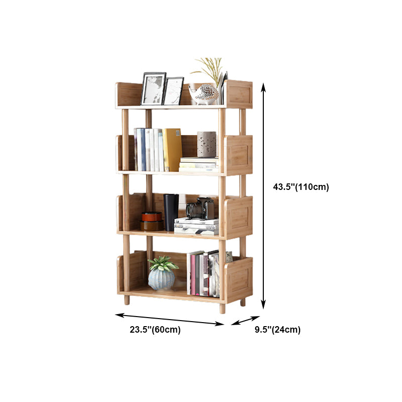 Scandinavian Style Bookshelf Open Back Engineer Wood Bookcase for Office