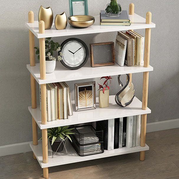 Modern Style Bookshelf Open Back Artificial Wood Bookcase for Office