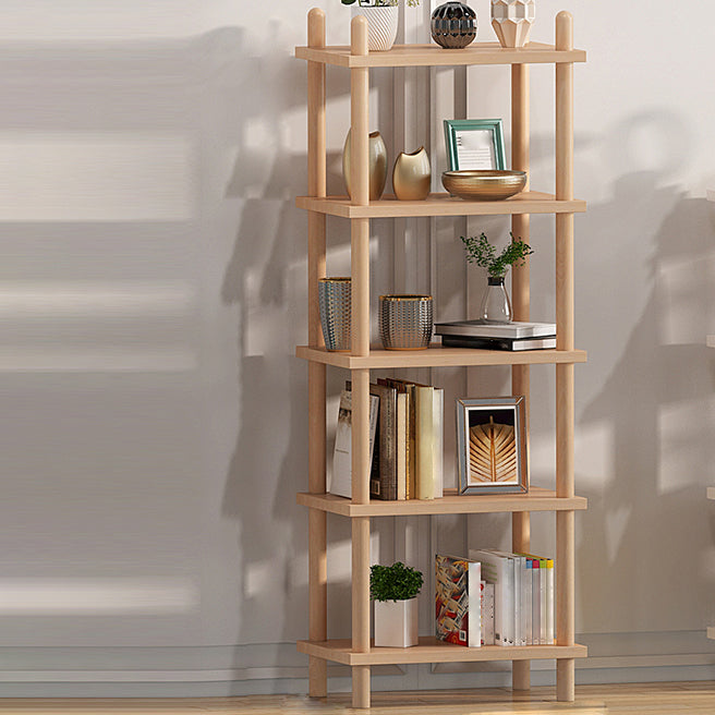 Modern Style Bookshelf Open Back Artificial Wood Bookcase for Office