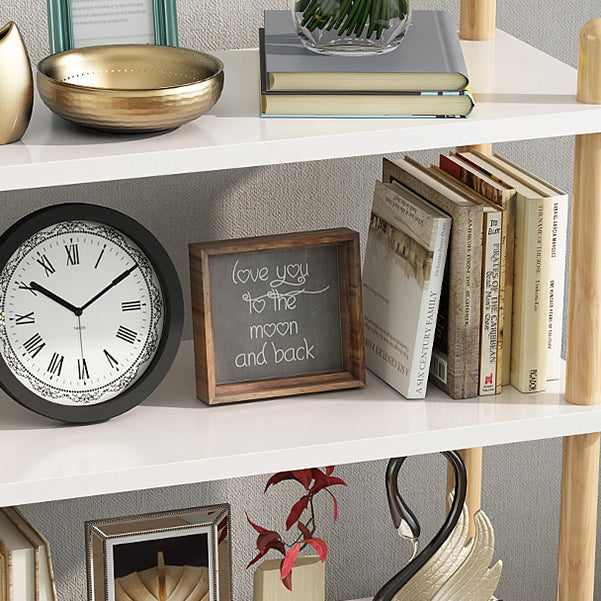 Modern Style Bookshelf Open Back Artificial Wood Bookcase for Office