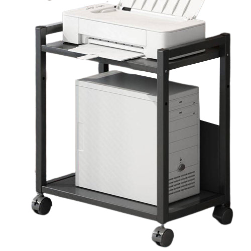 Contemporary Style Bookshelf Casters Bookcase for Study Room and Office