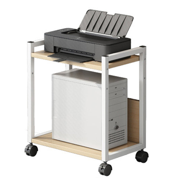 Contemporary Style Bookshelf Casters Bookcase for Study Room and Office