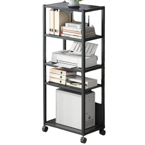 Contemporary Style Bookshelf Casters Bookcase for Study Room and Office