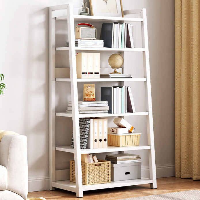 Modern Style Bookshelf Metal Frame and Wood Shelf Bookcase for Office