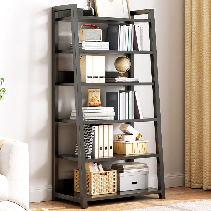 Modern Style Bookshelf Metal Frame and Wood Shelf Bookcase for Office