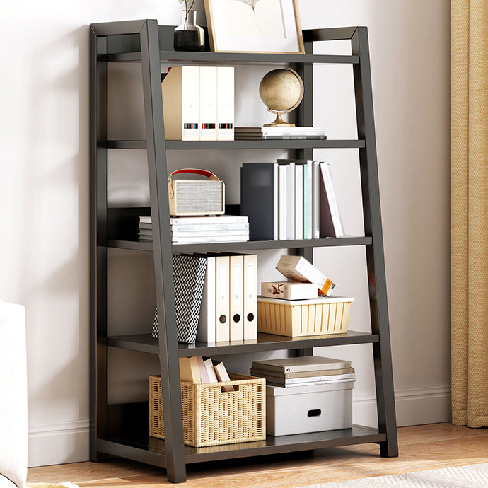 Modern Style Bookshelf Metal Frame and Wood Shelf Bookcase for Office