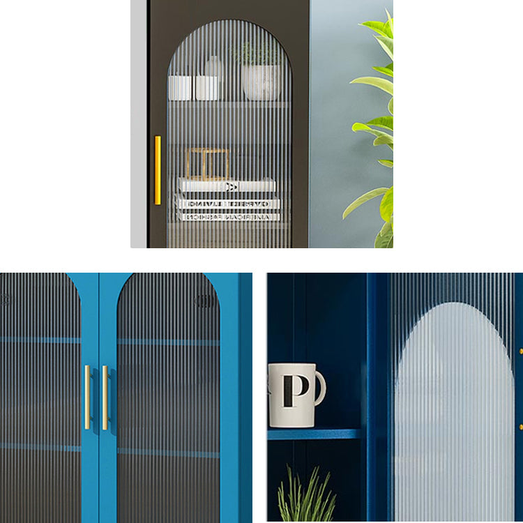 39.96"H Bookshelf Scandinavian Bookcase for Home Office with Door