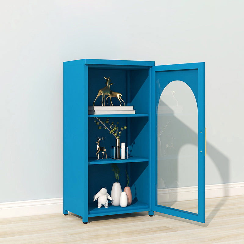 39.96"H Bookshelf Scandinavian Bookcase for Home Office with Door