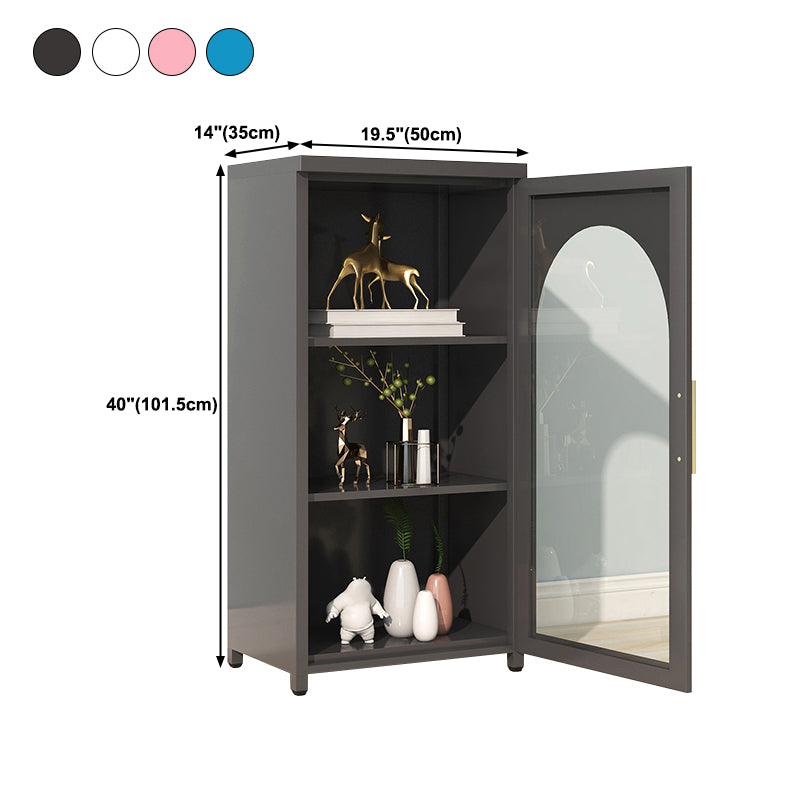 39.96"H Bookshelf Scandinavian Bookcase for Home Office with Door