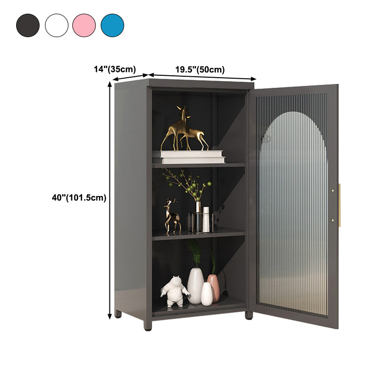 39.96"H Bookshelf Scandinavian Bookcase for Home Office with Door