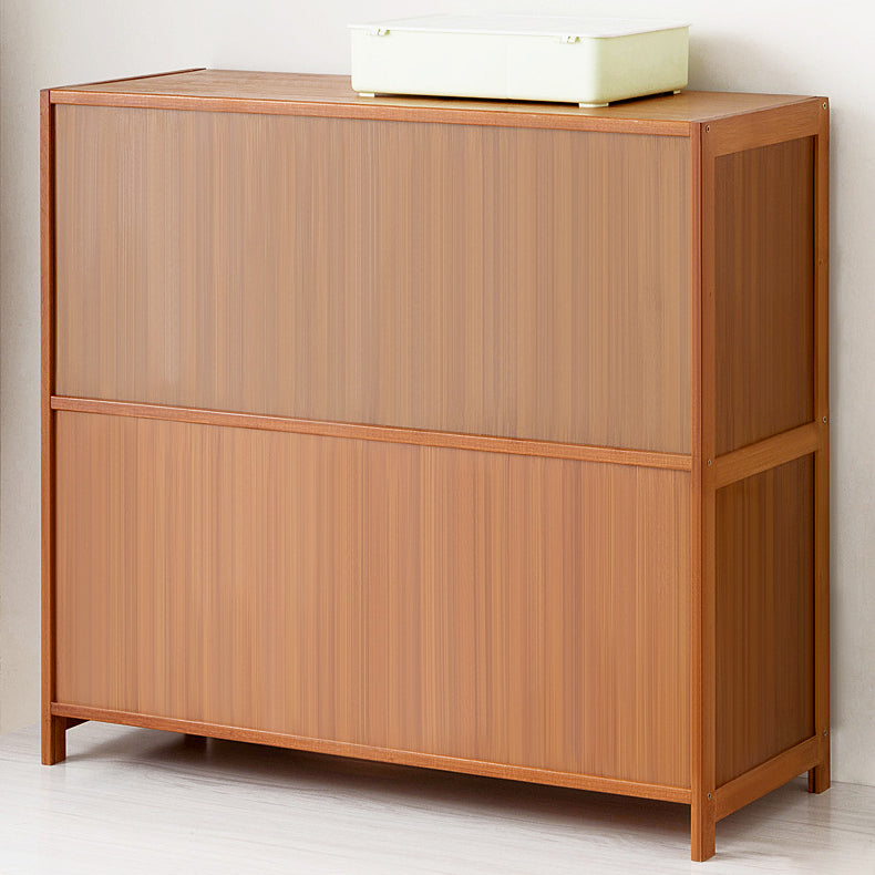 Standard Book Shelf with Doors Brown Bookshelf for Study Room