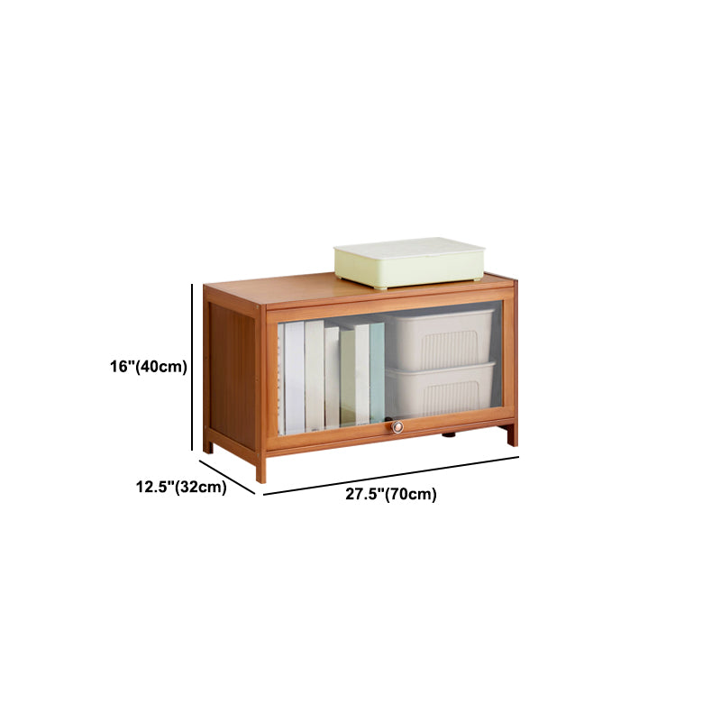 Standard Book Shelf with Doors Brown Bookshelf for Study Room