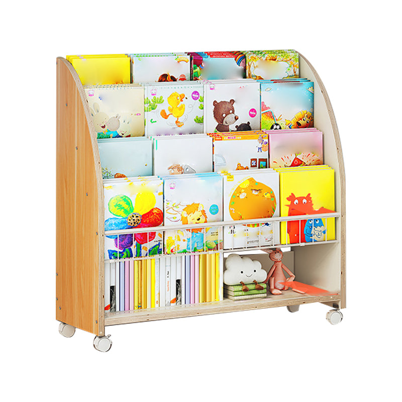 Contemporary Style Bookshelf Engineered Wood Bookcase for Home Study Room