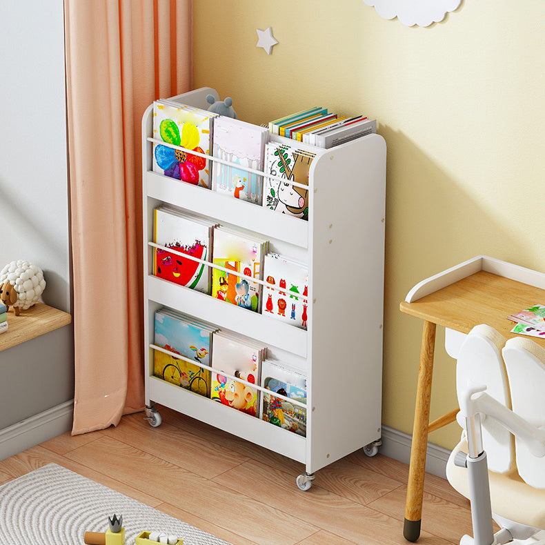 Contemporary Style Bookshelf Engineered Wood Bookcase for Home Study Room