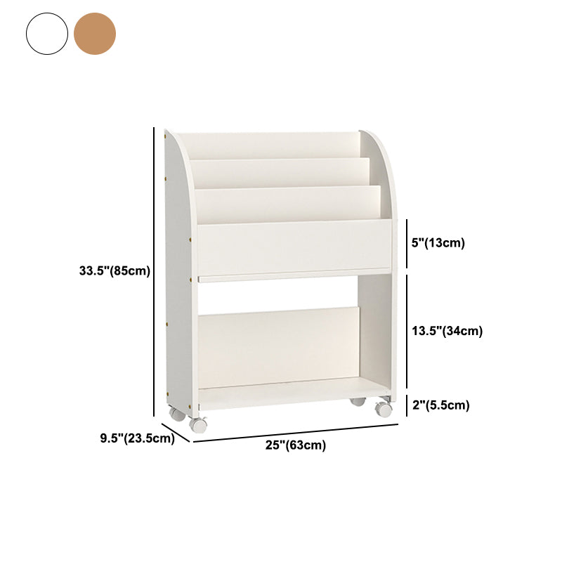 Contemporary Style Bookshelf Engineered Wood Bookcase for Home Study Room