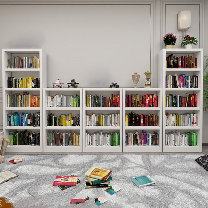 White Modern Style Bookshelf Engineer Wood Bookcase for Home
