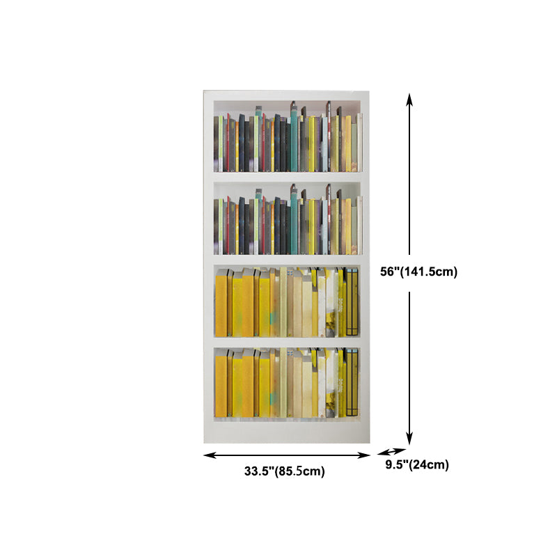 White Modern Style Bookshelf Engineer Wood Bookcase for Home