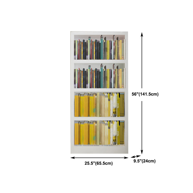 White Modern Style Bookshelf Engineer Wood Bookcase for Home