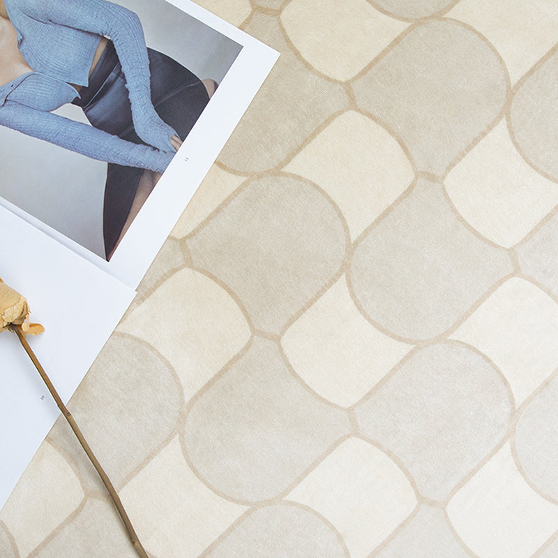 Black Modern Rug Polyester Abstract Grid Rug Non-Slip Backing Rug for Living Room