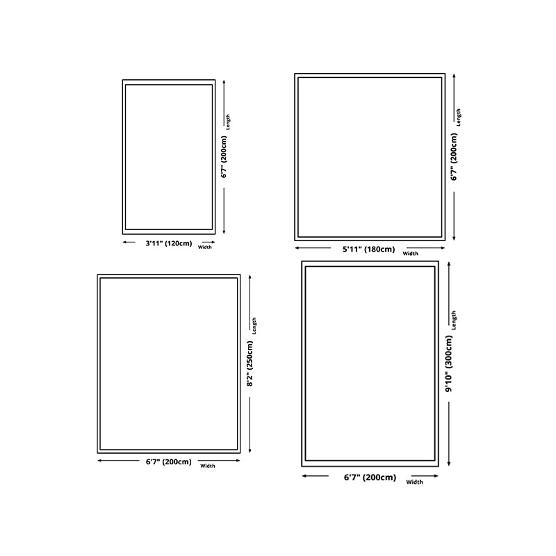 Black Modern Rug Polyester Abstract Grid Rug Non-Slip Backing Rug for Living Room