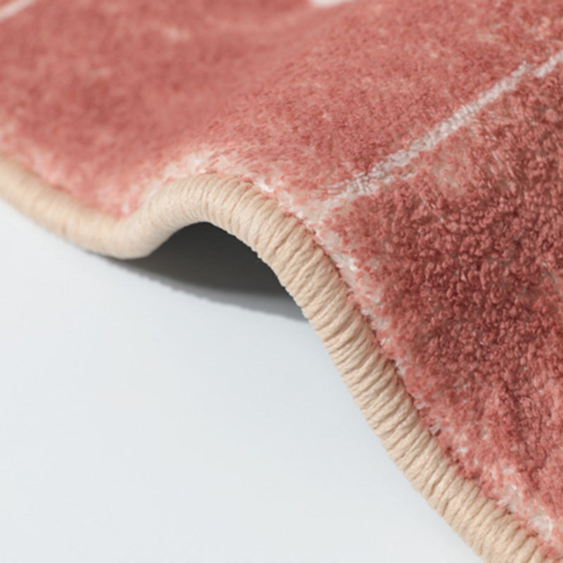 Green Modern Rug Polyester Semicircle Indoor Rug Washable Rug for Home Decor