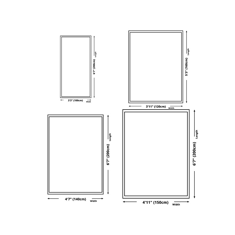 Green Modern Rug Polyester Semicircle Indoor Rug Washable Rug for Home Decor