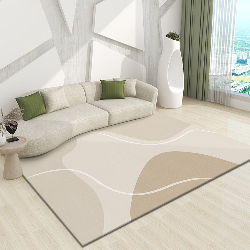 Black Nodic Area Rug Polyester Graphic Indoor Rug Non-Slip Backing Rug for Living Room