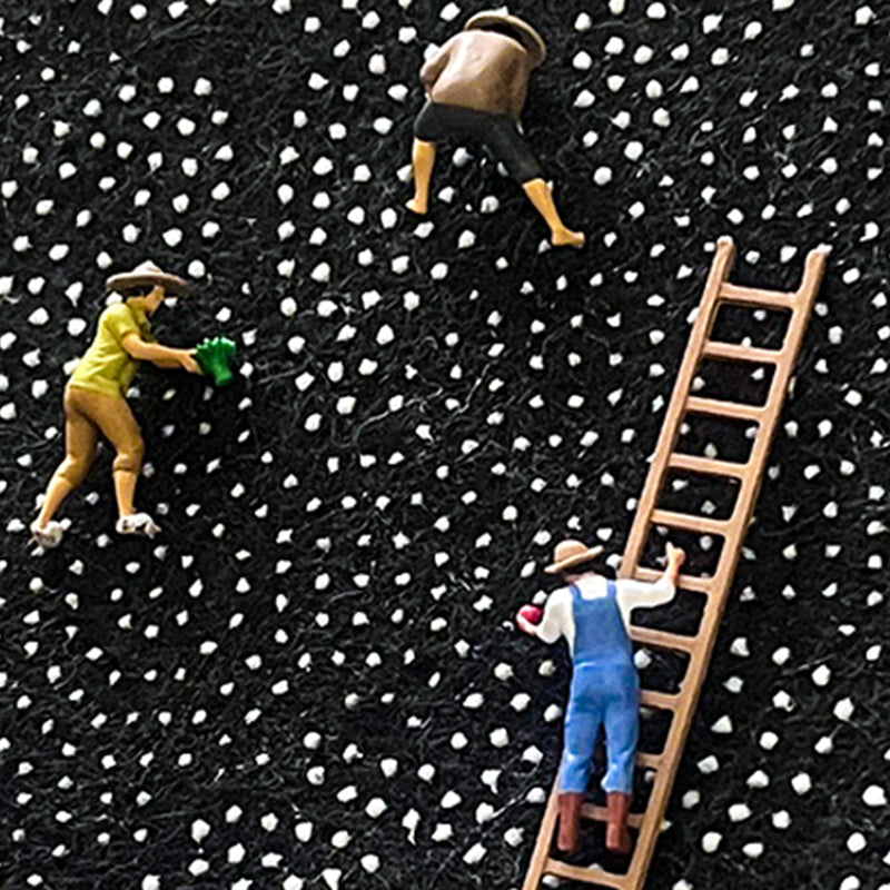 Black Nodic Area Rug Polyester Graphic Indoor Rug Non-Slip Backing Rug for Living Room