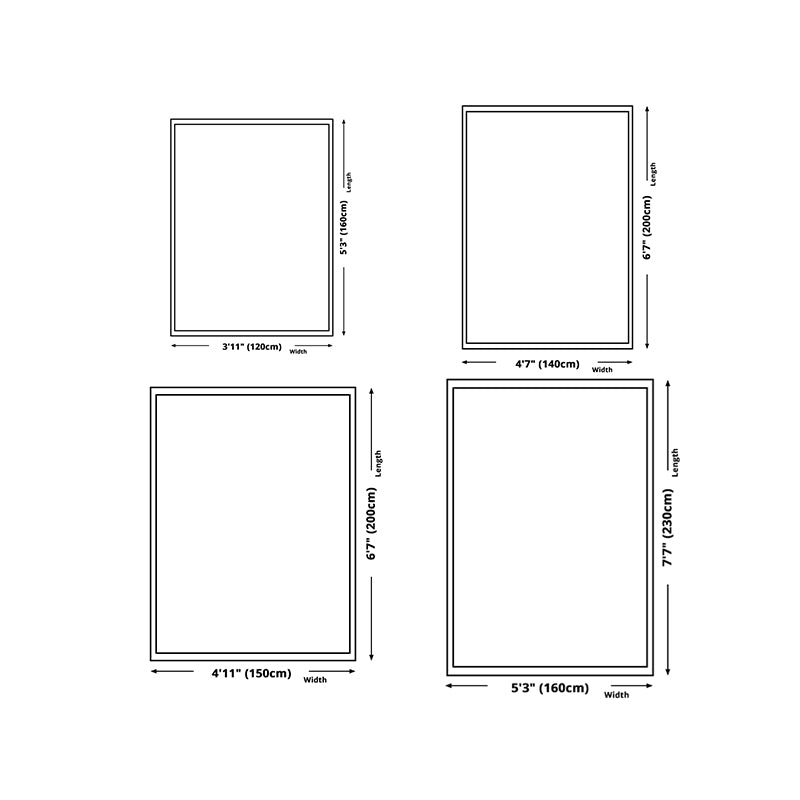 Black Nodic Area Rug Polyester Graphic Indoor Rug Non-Slip Backing Rug for Living Room